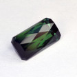 4.58 CTS Tourmaline Green Rectangle Checker Board Cut Natural Loose Gemstone